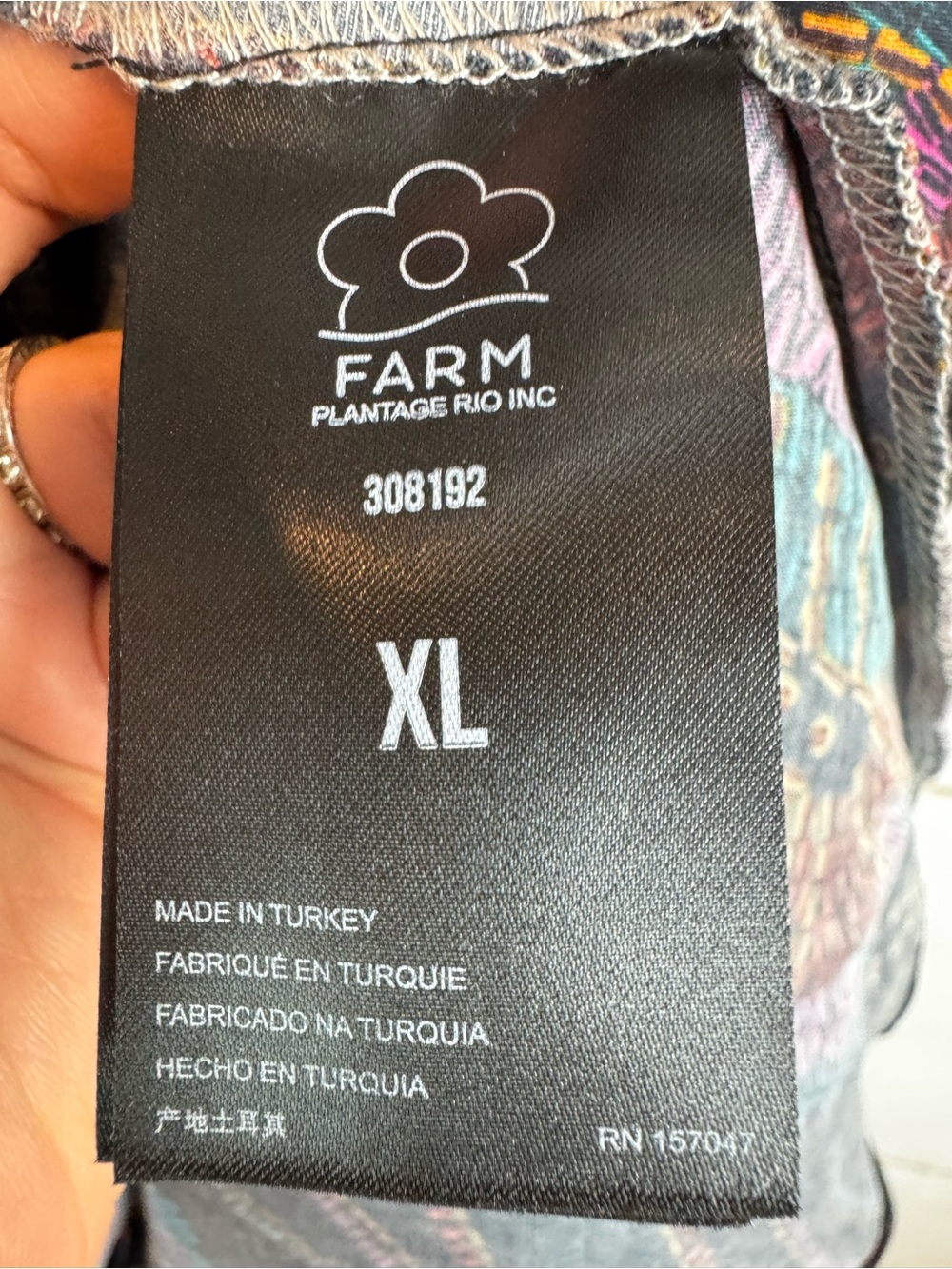 Farm Rio | Bird Pattern Wrap Dress, XL - Picture 8 of 12